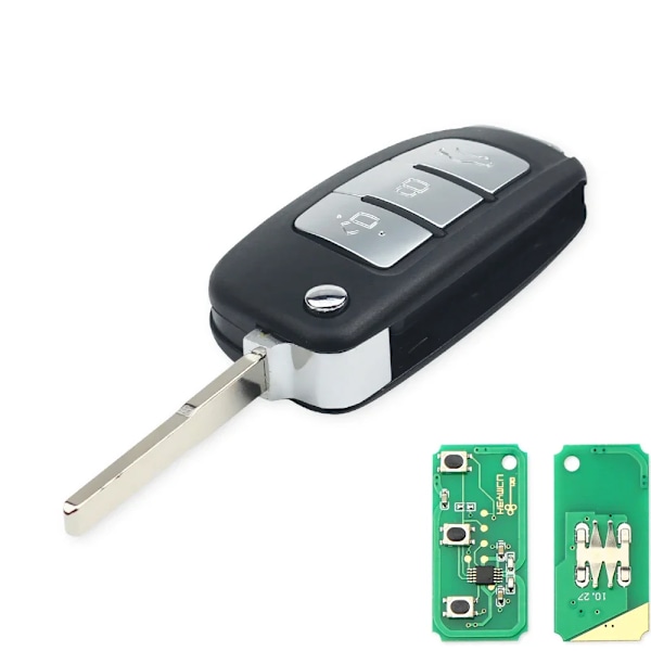 Dandkey fällbar fjärrkontrollnyckel 433MHZ ID460/ID63-chip för Ford Focus 3 2 Mondeo Fiesta 3 knappar nyckel Fob HU101 / FO21 HU101 Blade Modified