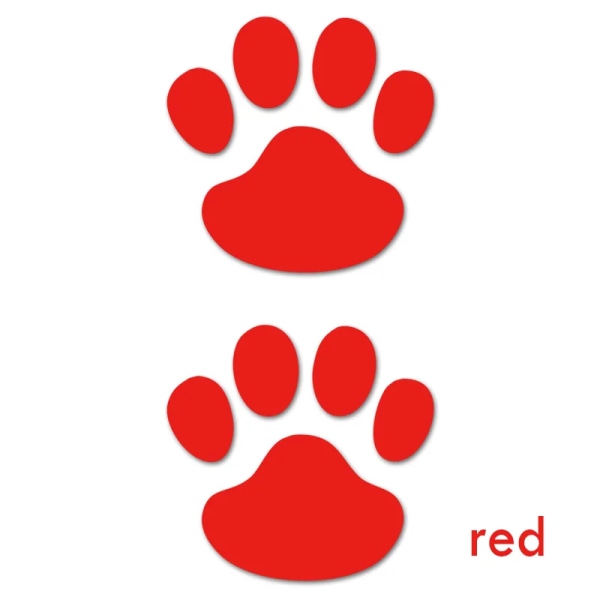 2 st Söta Puppy Claws bilkaross reflekterande dekorativ klistermärke för Hyundai Tucson red