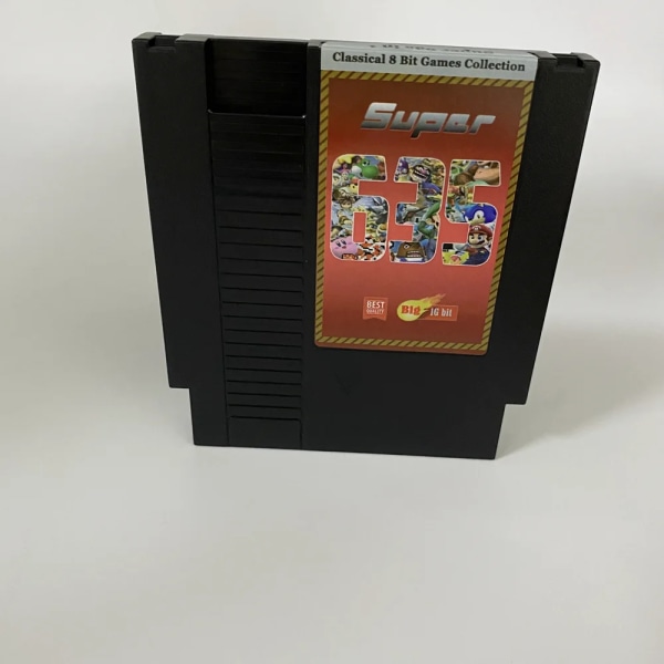 Regionfri 8-bitars spelkassett Multi Game 635 i 1 för NES-konsol NTSC och PAL black