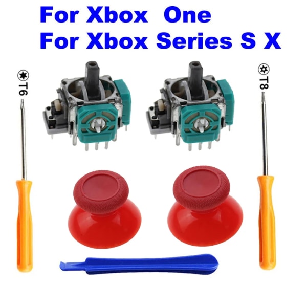 2 ST 3D Analog Joystick Sensor Modul Potentiometrar & Thumb Stick för Microsoft XBox One S X Series Controller L