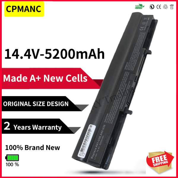 Laptopbatteri CPMANC NYTT A42-U36 för asus A41-U36 U32 U32U U36 U36J U36JC U36S U36SD U36SG U44 U44S U82 U84 8Cells