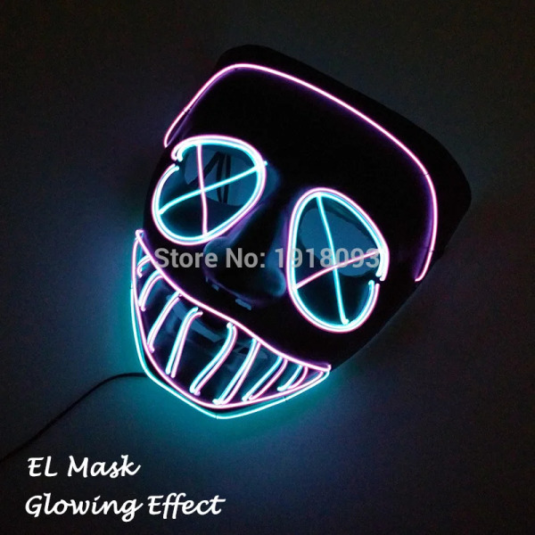 Fashion Masque Masquerade Masks Halloween Glow Party Supplies Neon Mask LED Mask EL style 4