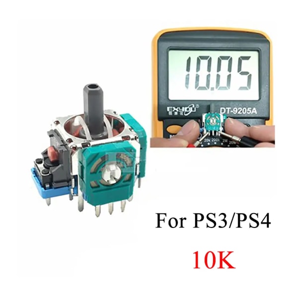JCD 1st 3D Analog Stick Joystick Sensor Modul 3Pin Rocker För PS5 PS4 PS3 Controller Axis Resistors Potentiometerbyte I