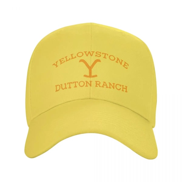 Snygg Yellowstone Dutton Ranch Basebollkeps för Kvinnor och Män, Personlig Justerbar Yellow