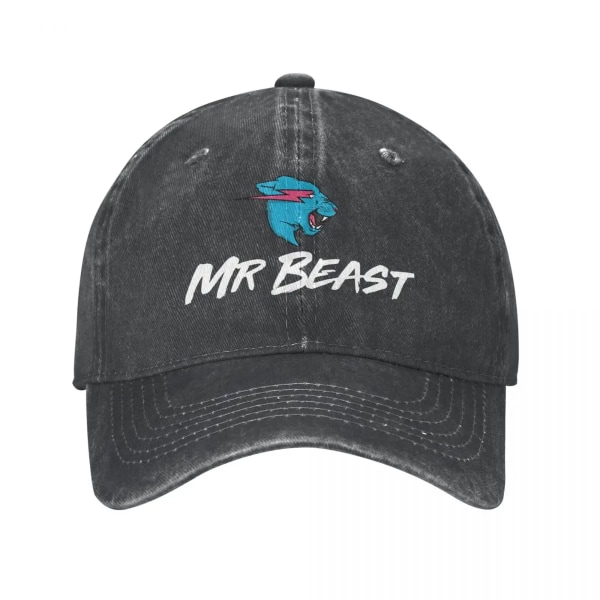 Vår Höst Herr Dam Vintage Mr Game Hästsvans Baseball Cap Mr Gaming Beast Black