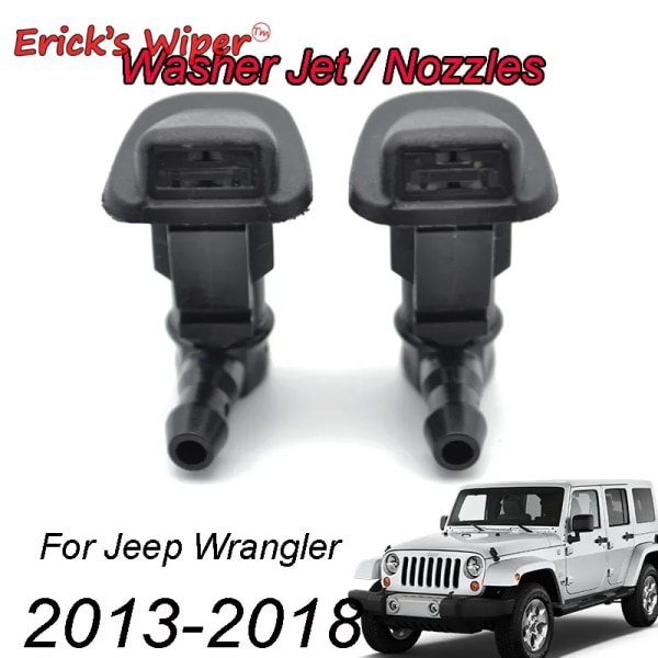 Erick's Wiper 2st Front Windshield Wiper Washer Jet Munstycke För Jeep Wrangler JK 2013 - 2017 OE# 68164356AB Bilhuvspruta