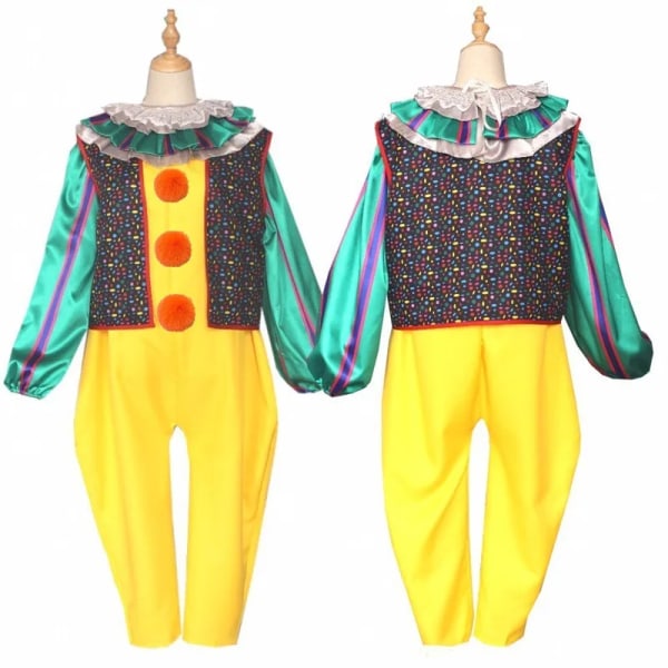 Clown tillbaka till själen Stephen King cosplay kostym Penny Wise Halloween kostym clown kostym män och kvinnor barn Gray costume L