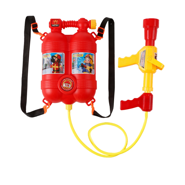 Brandman vattensprutande set Ryggsäck Vattensprutande leksak med en stor vattentank Barn utomhus vatten strandleksaker för barn Sprayer