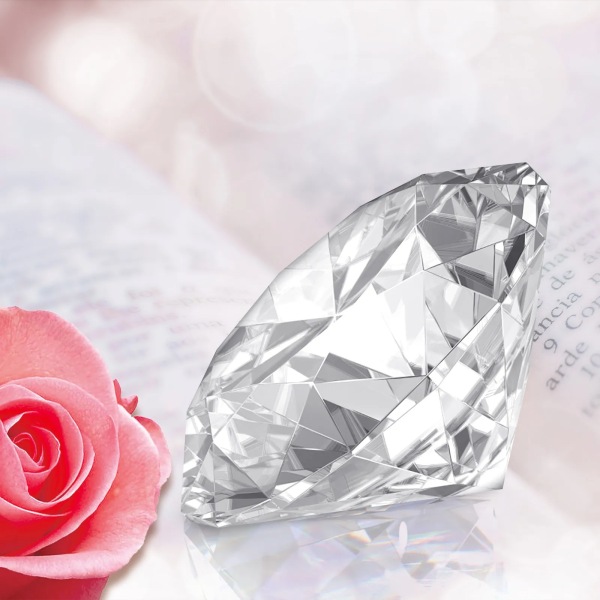 50 mm (2 tum) Kristall Diamant vit pappersvikt jättejuvel för grattis på födelsedagen Bröllopsfest Favördekoration Presentleksaker Statyett