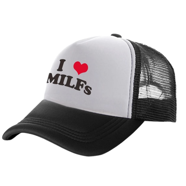 Jag älskar MILFS Trucker Kepsar Män Rolig Humor Hatt Baseball Cap Cool Sommar Unisex As Picture