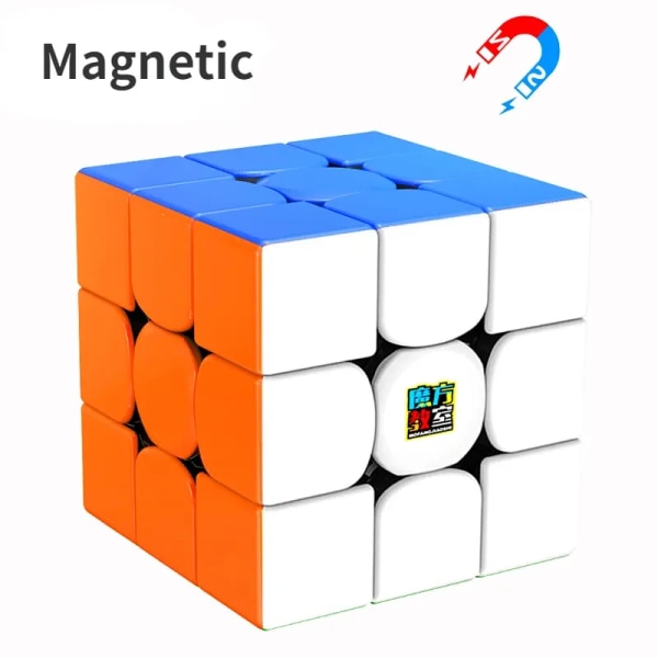 Meilong 3x3 Magnetic Professional Magic Cube 3x3x3 Speed ​​Puzzle Fidget Barnleksak Cubo Magico Present för barn Magnetic 3x3x3