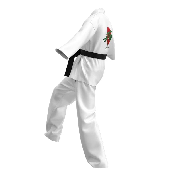 Spel Anime KOF Cosplay Dräkt Barn Man Vit Cobra Kai Val Armorr Karate Uniform Taekwondo Kläder Gladiator Rollspel Kostym White Karate Uniform Kids 130-140cm