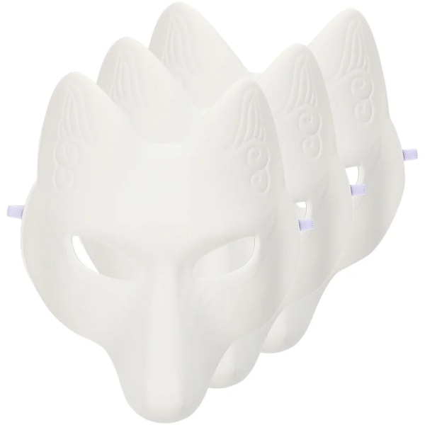 3 st Halloween kostymer Masker för vuxna Gör-det-själv-maskerad djur Tomt Cosplay-tillbehör White Fox Party White