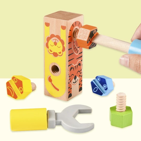 Montessorimaterial av trä Sensorisk leksak Demontering Set Låtsaslek Montessori pedagogisk leksak för barn Barn Pojkar