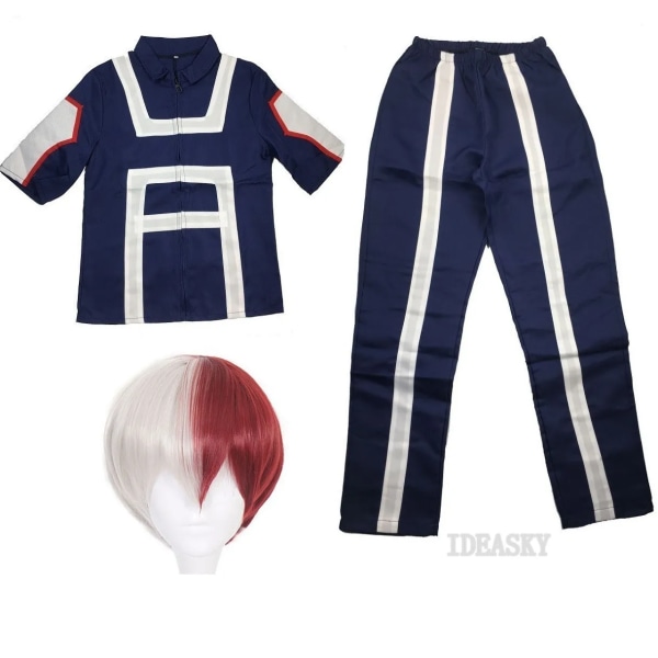 My Hero Academia Boku no Hero Cosplay Kostym Herr Dam Skoluniform Sport Dräkt Tshirt Byxor Izuku Midoriya Todoroki Shouto Shoto Todoroki set L