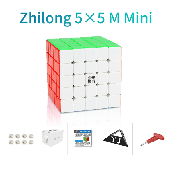 YJ Zhilong Mini 3x3 M 4x4 M 5x5 M Magnetic Speed ​​Cubes Liten storlek YongJun Zhilong Magico Cube Magnetic Cube Pusselleksaker Zhilong 5x5 Multi