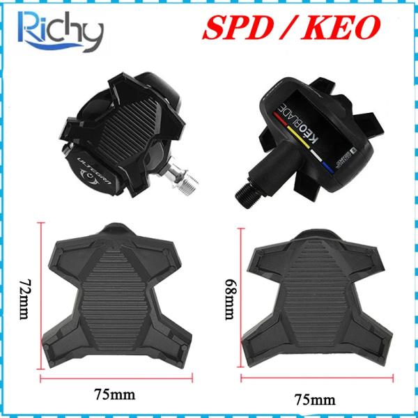 RICHY New Upgrade Road Bike Clipless Pedal Plattform Adapter Convert For Lookkeo Shimano SPD System Cykel Clip Pedal Adapter SPD