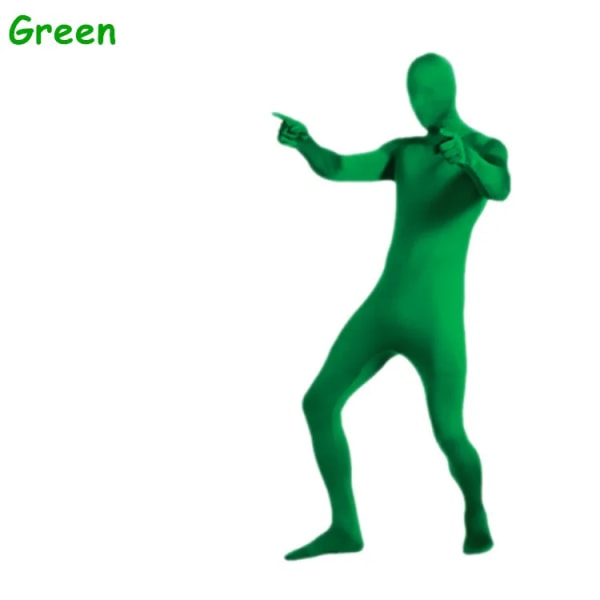 Halloween kostym Scenshow Tight kostym Svart man Cosplay Performance Kläder Vuxen Barn Osynlighet Kappa Jumpsuits green 160-170cm