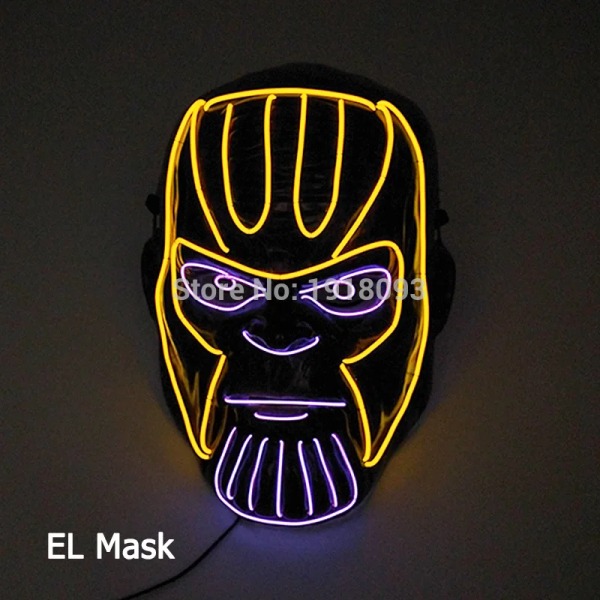 Fashion Masque Masquerade Masks Halloween Glow Party Supplies Neon Mask LED Mask EL style 12