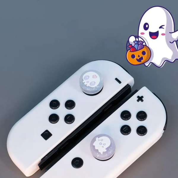 Glitter Ghost Pink Sakura Thumb Stick Grip Cap Joycon Cover för Nintendo Switch Oled NS Lite Joy-con Controller Thumbstick case Snowflake