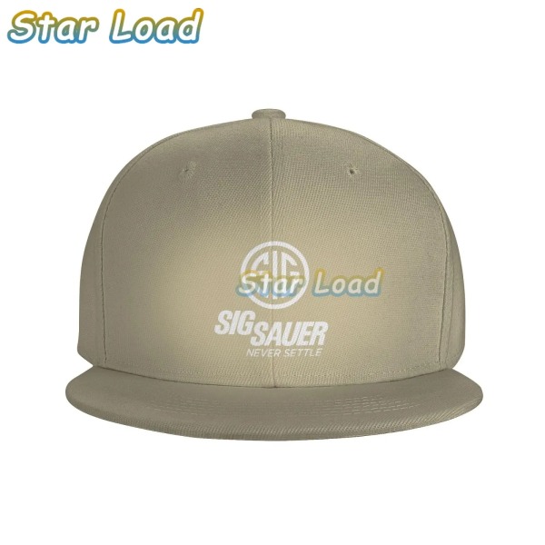 Sig Sauer Firearms Never Settle Logo Retro Klassisk Gevär Pistol Vapen Jakt Cap-22