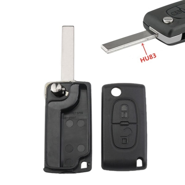 skyddande Coque för 2-knapps fjärrkontrollnyckel, kompatibel med 2008, 3008, 5008, CE0523, HU83 For Peugeot