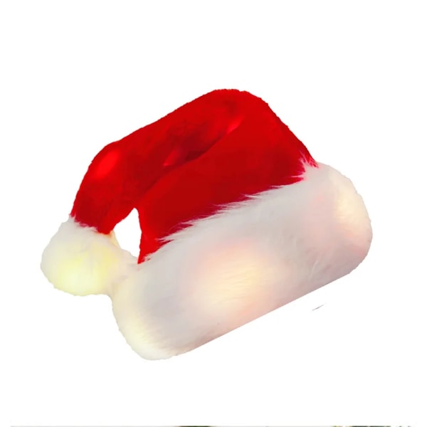 Lysande tomteluva Plysch julmössa LED-ljus Barn Vuxen Juldekorationer Jultillbehör Navidad Decoracion warm white