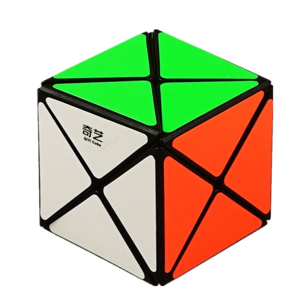 Qiyi X Cube 2x2x2 X-formad magic kub Qiyi X speed Cube 2x2 pusselkubleksaker i konstigt form Black