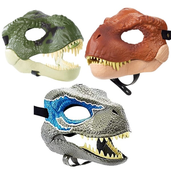 Jurassic World Camp Krita Dinosaurie Actionfigur Naturtrogen klingande Emulsion Dinosauriemask Halloween Cosplay Simulering Brown