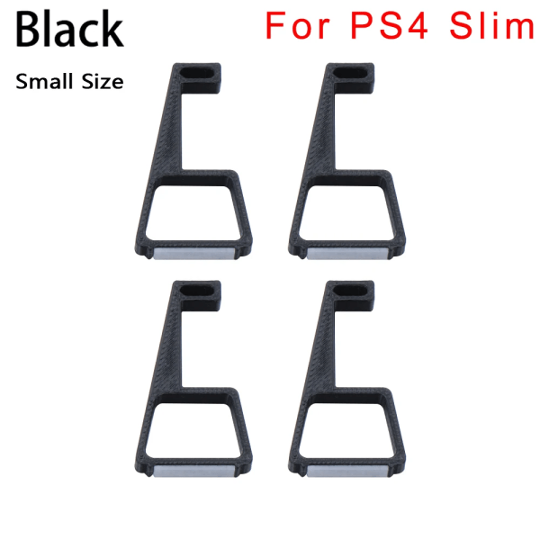 4st Spelkonsolhållare Horisontell Hållare Höj Stödfäste Tillbehör Kylfötter För Sony PlayStation4 PS4 Slim Pro black For PS4 Slim