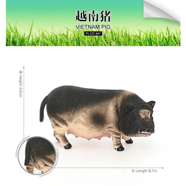 Barnleksaker Simulerade grisdjur Modellgårdsdjur Söt gris Vildsvin Familjefigurer Actionfigur Pedagogiska leksaker Heminredning