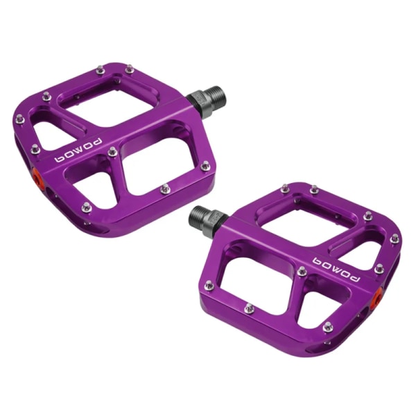 BOWOD höghållfast 3 tätade lager Cykelpedal Platta cykelpedaler Cykling CNC aluminiumlegering MTB-pedal Cykeltillbehör Purple