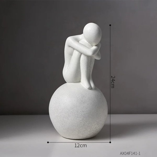 Staty Dekoration Hemtillbehör Harts Abstrakt Skulptur Modern konst Par Modell Kontorsskrivbord Dekor Figuriner för vardagsrum