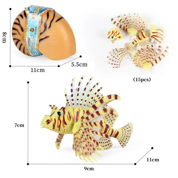 Kreativ DIY 4D Montera Djurfigur Simulering Havsfisk Havssköldpadda Bläckfisk Krabba Nautilus Actionfigurer Barn Samla leksaker