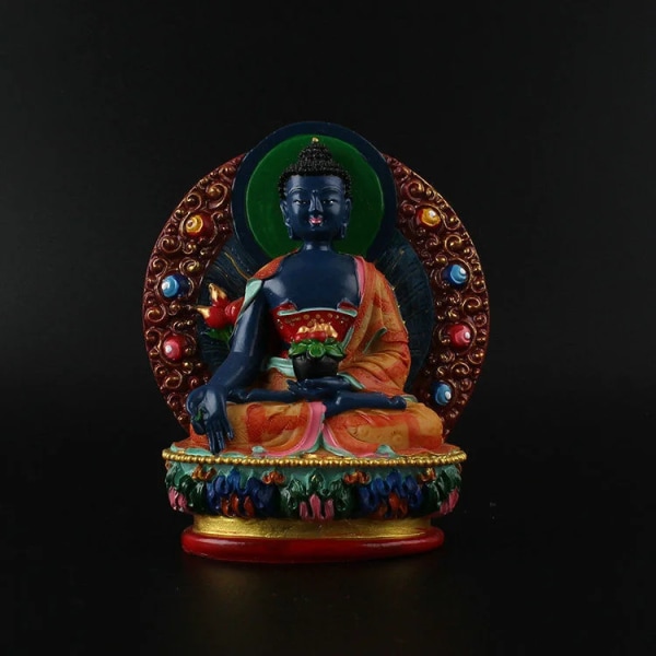 Tibetansk målad liten Buddha-staty Sakyamuni Buddha Amitabha Farmaceut Buddha Guanyin Manjushri Bodhisattva Vajrasattva Buddha