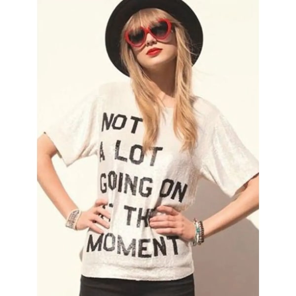 Ny European and American Stars sångare 22 Taylor Costume casual lös student kortärmad t-shirt Present 3 S