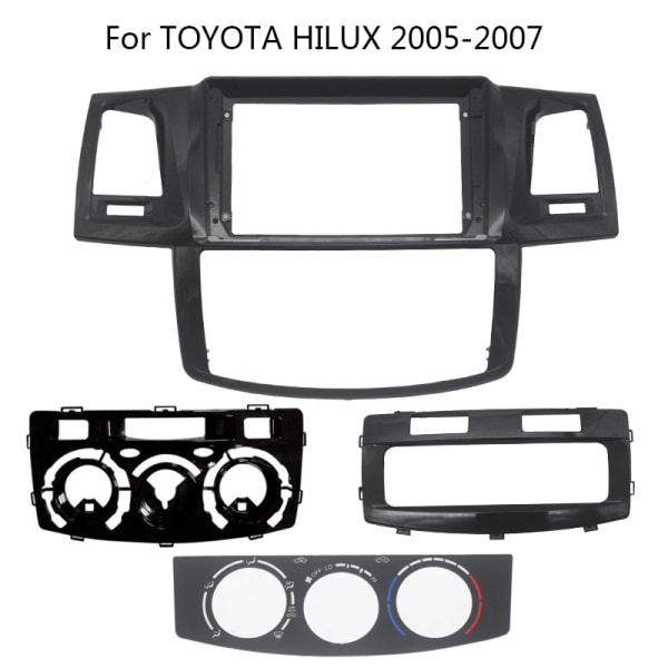 9 tums Android-bilradio-ramkit för TOYOTA Fortuner Hilux SW4 2005-2015 Auto Stereo Center Console Holder Fascia Trim Bezel For 2005-2007 Fascia