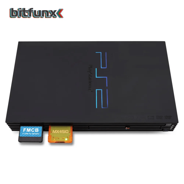 Bitfunx MX4SIO SIO2SD SD-kortadapter för PS2 SONY Playstation 2-konsoler TF-MICRO SD orange