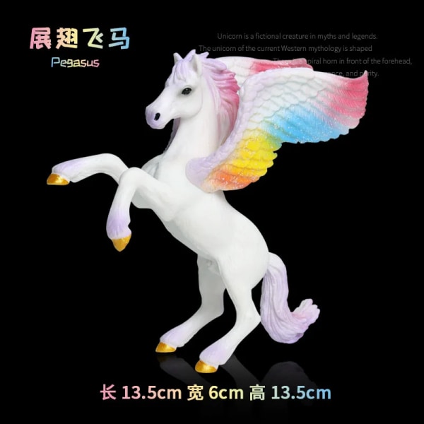 Djurmodell Mytologi Legend Gud Häst Tianma Enhörning Dinosaurie Färgad tomte Häst Påfågelfigur Barnleksaker Dekoration