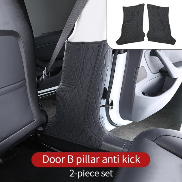 Säte sparklädermatta för Tesla modell 3 tillbehör/bil - tillbehör modell 3 Door site 2pcs Seat and door 4pcs
