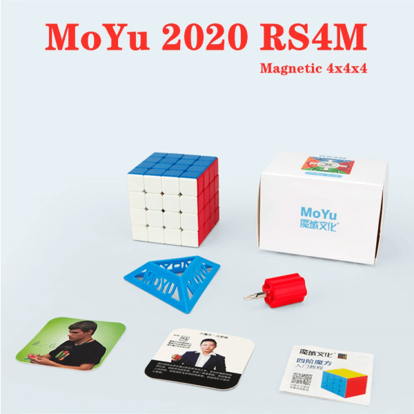 Moyu RS4M 2020 4X4 Magic Speed ​​Cube Stickerless Professionella Fidget Toys RS4 M 4X4X4 Cubo Magico Puzzle RS4M 2020