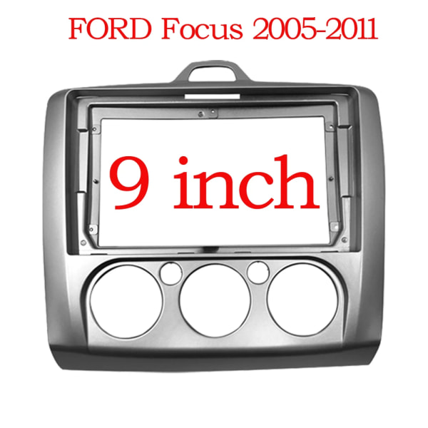 9\" 2 Din Bilradio Fascia Panel Dash Monteringsram För Ford Focus 2 MK2 2004 - 2011 Montering Installationsram Trimram Bezel frame an cord-MT 9 INCH