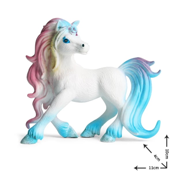 Ny Simulering Regnbåge Pegasus Mytologi Djurmodell Enhörningar Hästfigurer Sagor Actionfigur Barn Pedagogisk leksak