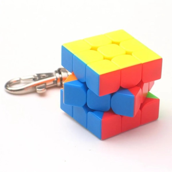 Moyu Nyckelring Mini 3x3x3 förpackning Magic Cube Brain Teaser Stickerless kub nyckelring Nyckelring pussel kub nyckelring leksaker 3.0cm
