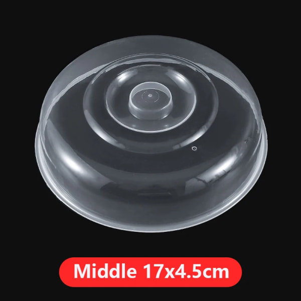 Återanvändbar ventilerad mikrovågsugn cover Lock Mat fräsch Håller stor för köksskålar Tårtfat Plast Universal middle 17x4.5cm