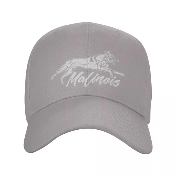 Klassisk belgisk Shepher Malinois cap för män Dam Justerbar Dad Hat Gray