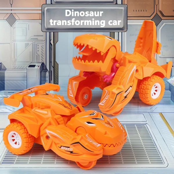 Transformation dinosaurie bil deformation leksaker, marknadsför dinosaurie bil, automatisk transformation, pojk leksaker, barn presenter, nya Red