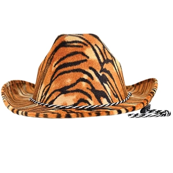 Western Cowboyhatt för män Rave Cowgirlhatt Print En one size passar de flesta män och kvinnor Omkrets 23 tum Type 3