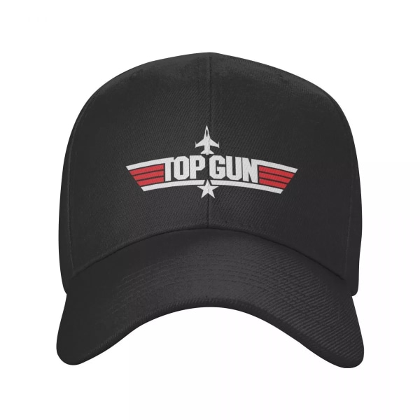 Mode Unisex Maverick Film Top Gun Baseball Cap Vuxen Justerbar Dad Hat för Dark Grey