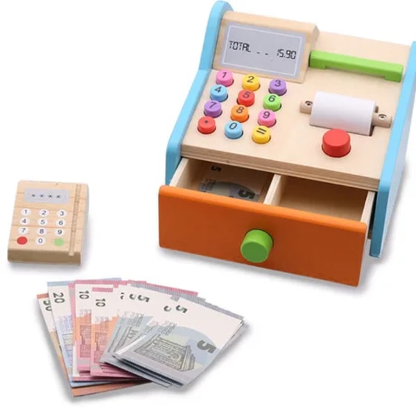 baby & hobbyer Låtsaslek Pengar & bankleksaker baby montessori pedagogiska träleksaker baby lekgods inlärningsleksaker